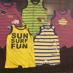 Boys summer romper’s bundle of 5